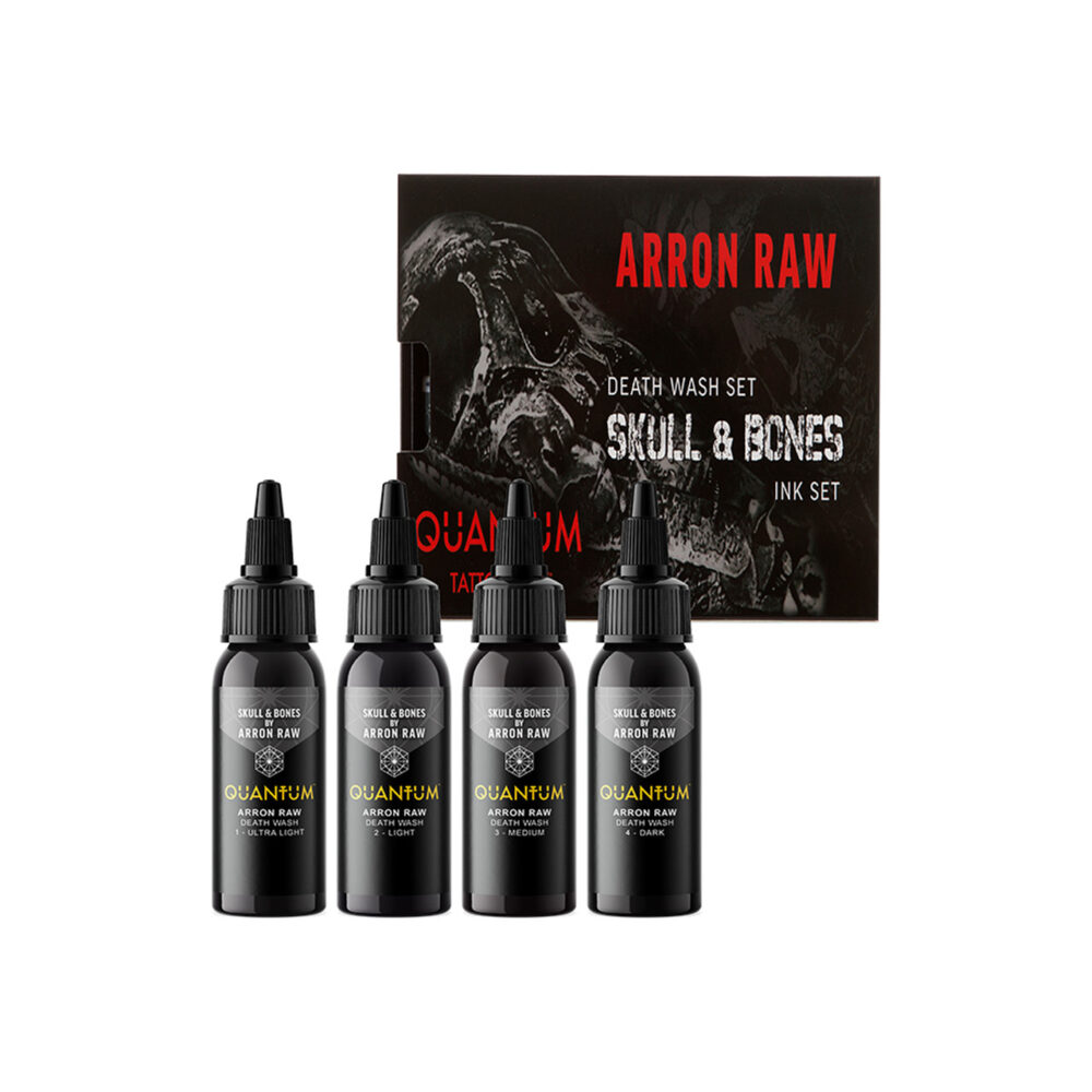 Arron Raw Skull & Bones Gray Wash Set 4 Bottles