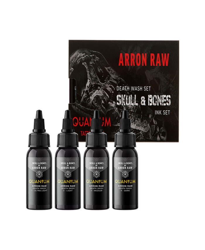 Arron Raw Skull & Bones Gray Wash Set 4 Bottles